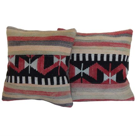 antique-turkish-kilim-rug-pillows-a-pair 1