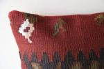 Bohemian-Bold-Red-Wool-Kilim-Pillow 2