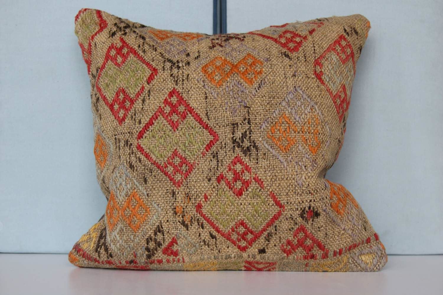 16'' Bohemian Cicim Kilim Pillow ChicagoCozy Rugs Chicago