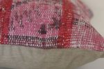 Handmade-Patchwork-Pink-Rug-Pillow 4