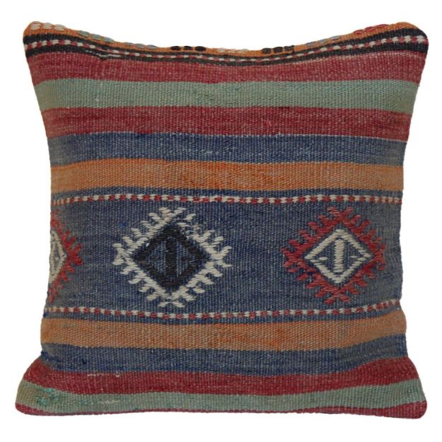 Handwoven-multi-colored-Kilim-Pillow 1