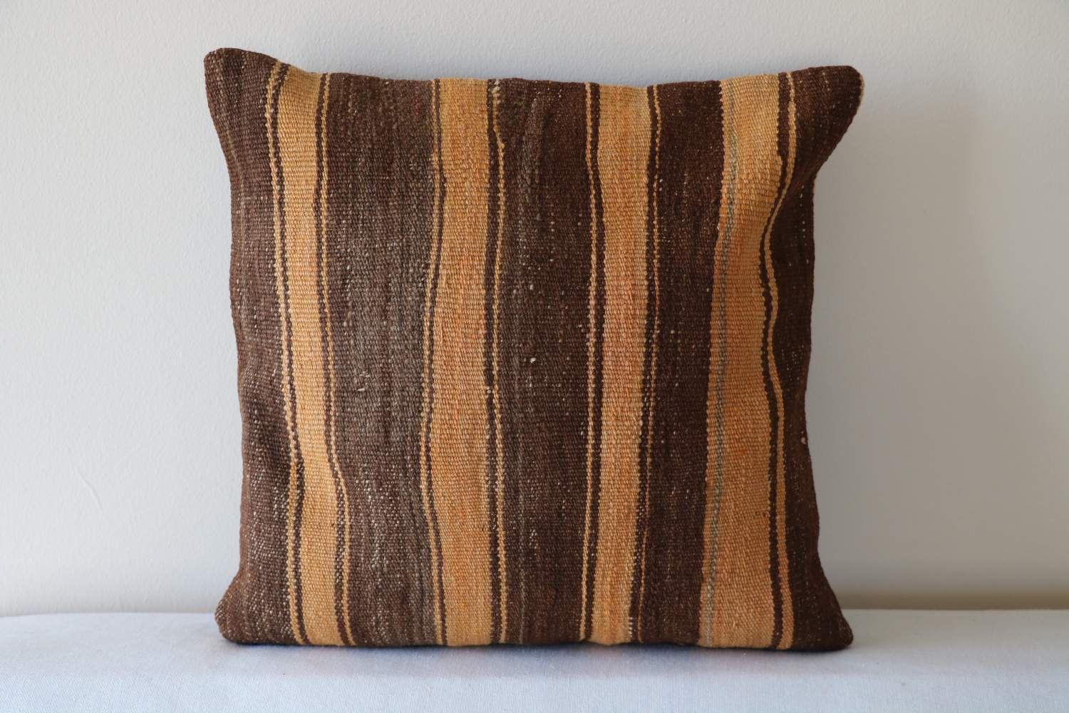 16'' Neutral Striped Handmade Pillow ChicagoCozy Rugs Chicago