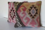 Pastel-Pink-Kilim-Pillows - A Pair