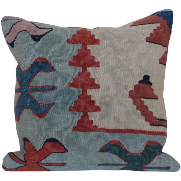 Vintage-Blue-Kilim-Rug-Pillow 1