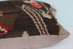 Vintage-Brown-Throw-Kilim-Pillow 5