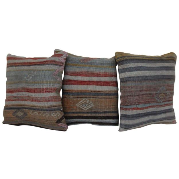 16'' Wool Turkish Kilim Pillows Set of 3