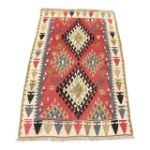 VE2253-Handmade-Flat-Woven-Kilim-Rug - 3'7'' x 5'8''