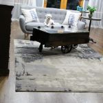 Abstract Area Rug Brown
