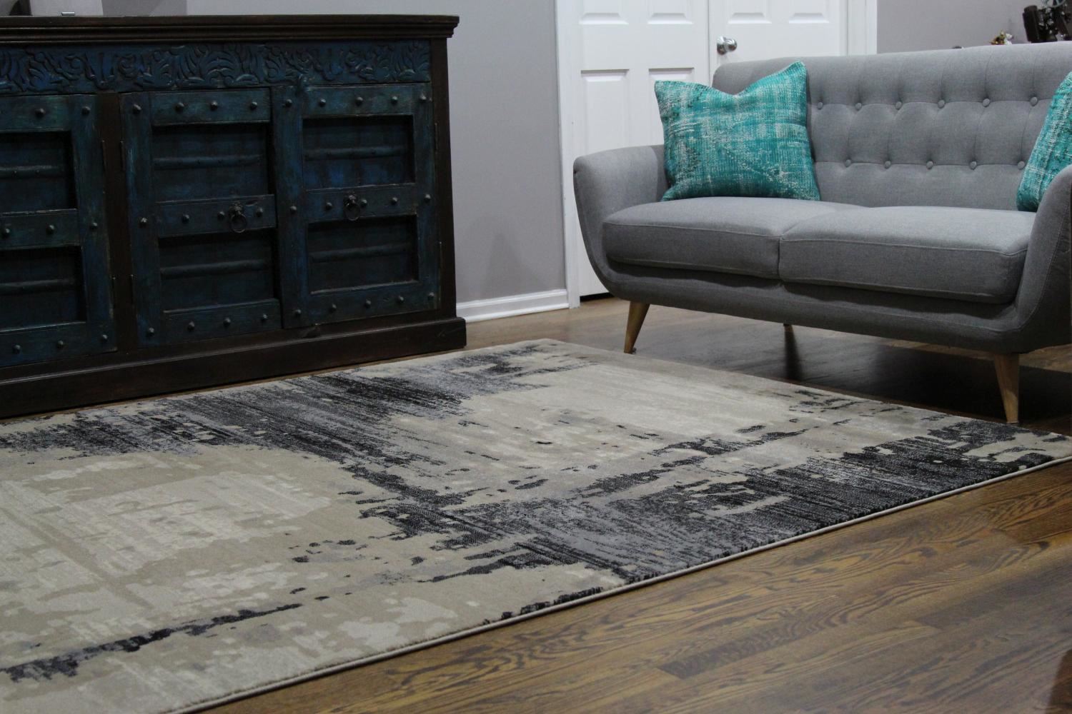 Abstract Area Rug Brown ChicagoCozy Rugs Chicago