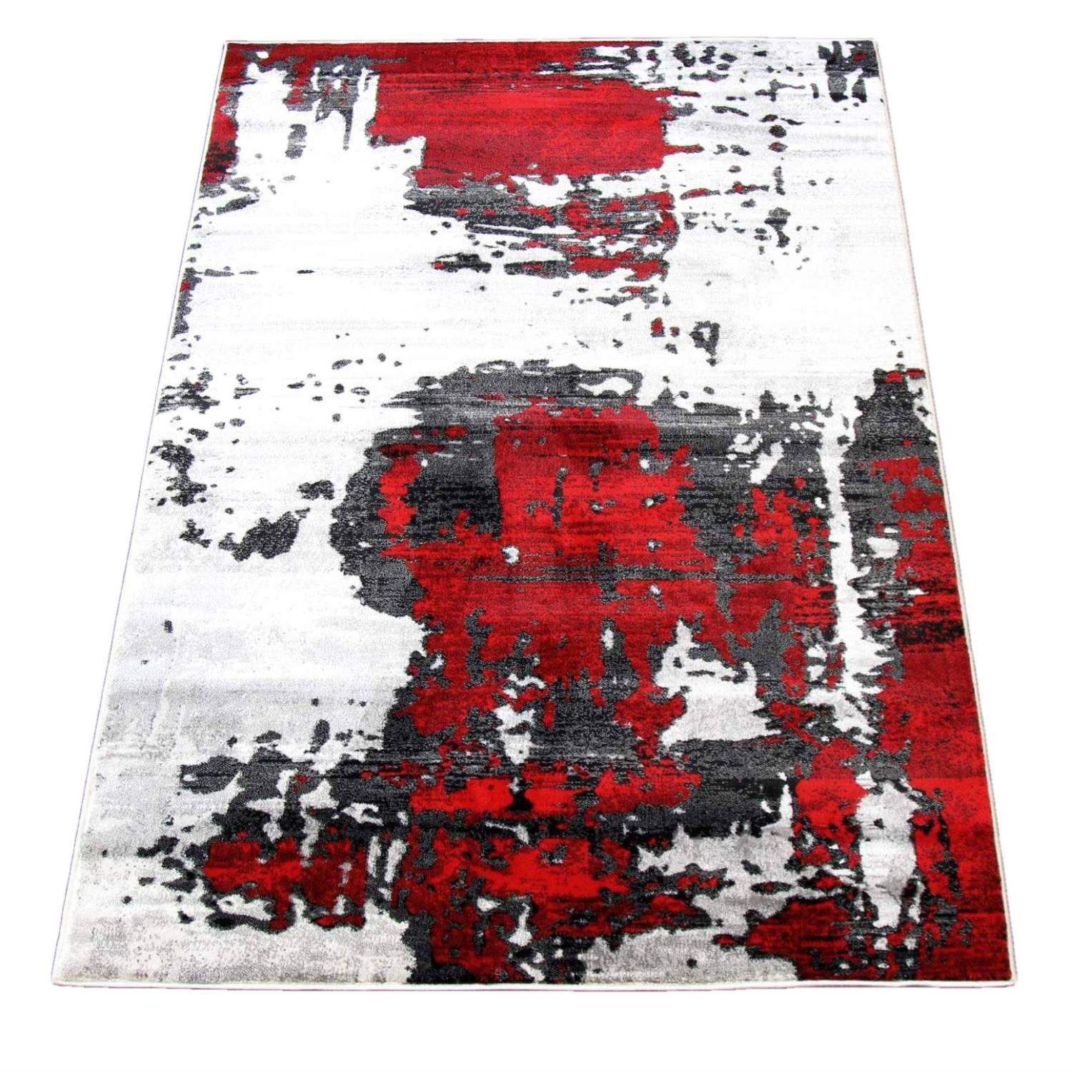 Abstract Area Rug in Bold Red ChicagoCozy Rugs Chicago