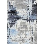 Picture of Abstract Rug in Blue and Gray