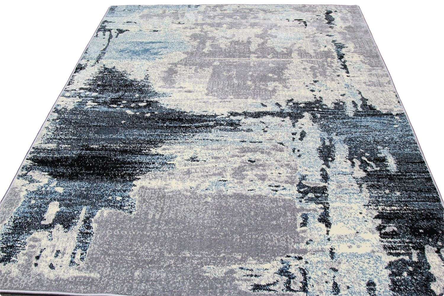 Abstract Rug in Blue and Gray ChicagoCozy Rugs Chicago