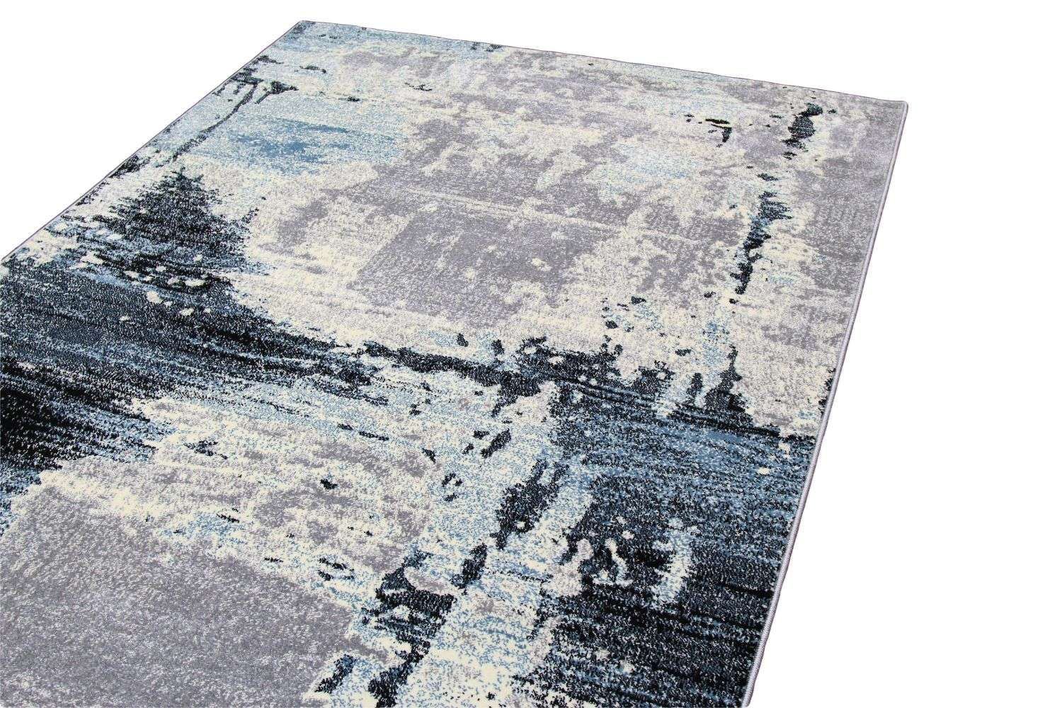 Abstract Rug in Blue and Gray ChicagoCozy Rugs Chicago