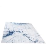 Picture of Brush Stroke Blue Abstract Rug