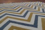 Picture of Chevron Blue & Yellow Rug