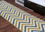 Picture of Chevron Blue & Yellow Rug