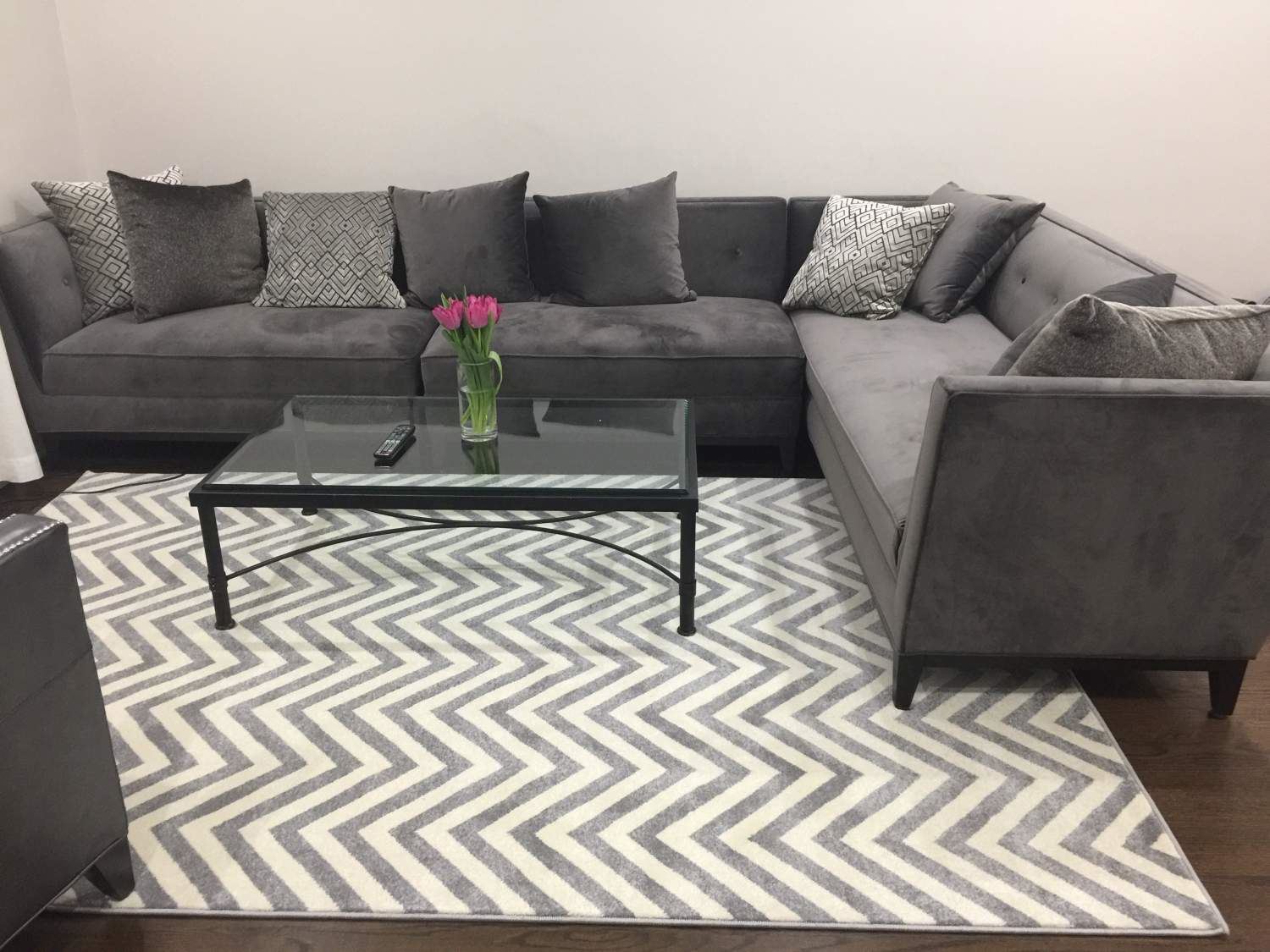Chevron Gray Rug ChicagoCozy Rugs Chicago