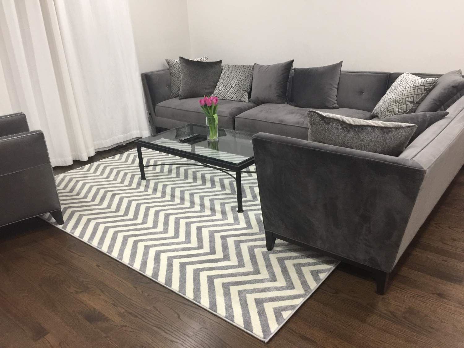 Chevron Gray Rug ChicagoCozy Rugs Chicago