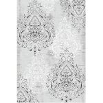 Picture of Damask Gray & White Rug