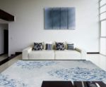 Picture of Damask Tonal Blue Rug