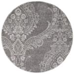 Picture of Damask Tone on Tone Gray Rug