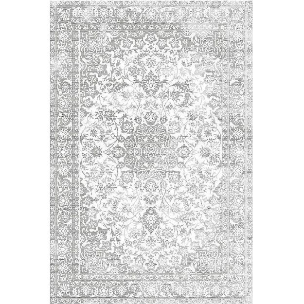 Picture of Distressed Medallion Rug Light Gray