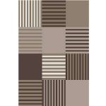 Geometric-Checker-Brown-Rug