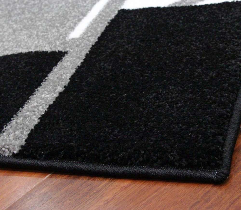 Geometric Gray Rug with Border ChicagoCozy Rugs Chicago