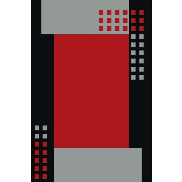 Red-Rug-with-Geometric-Pattern