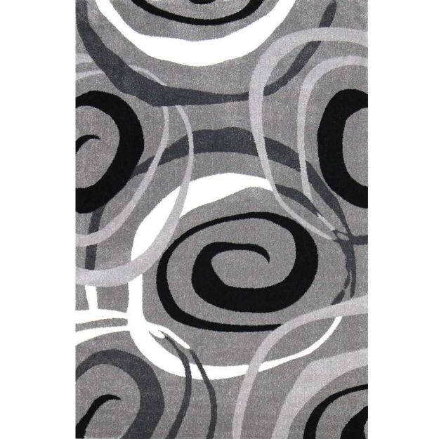 Picture of Gray Rug with Circles