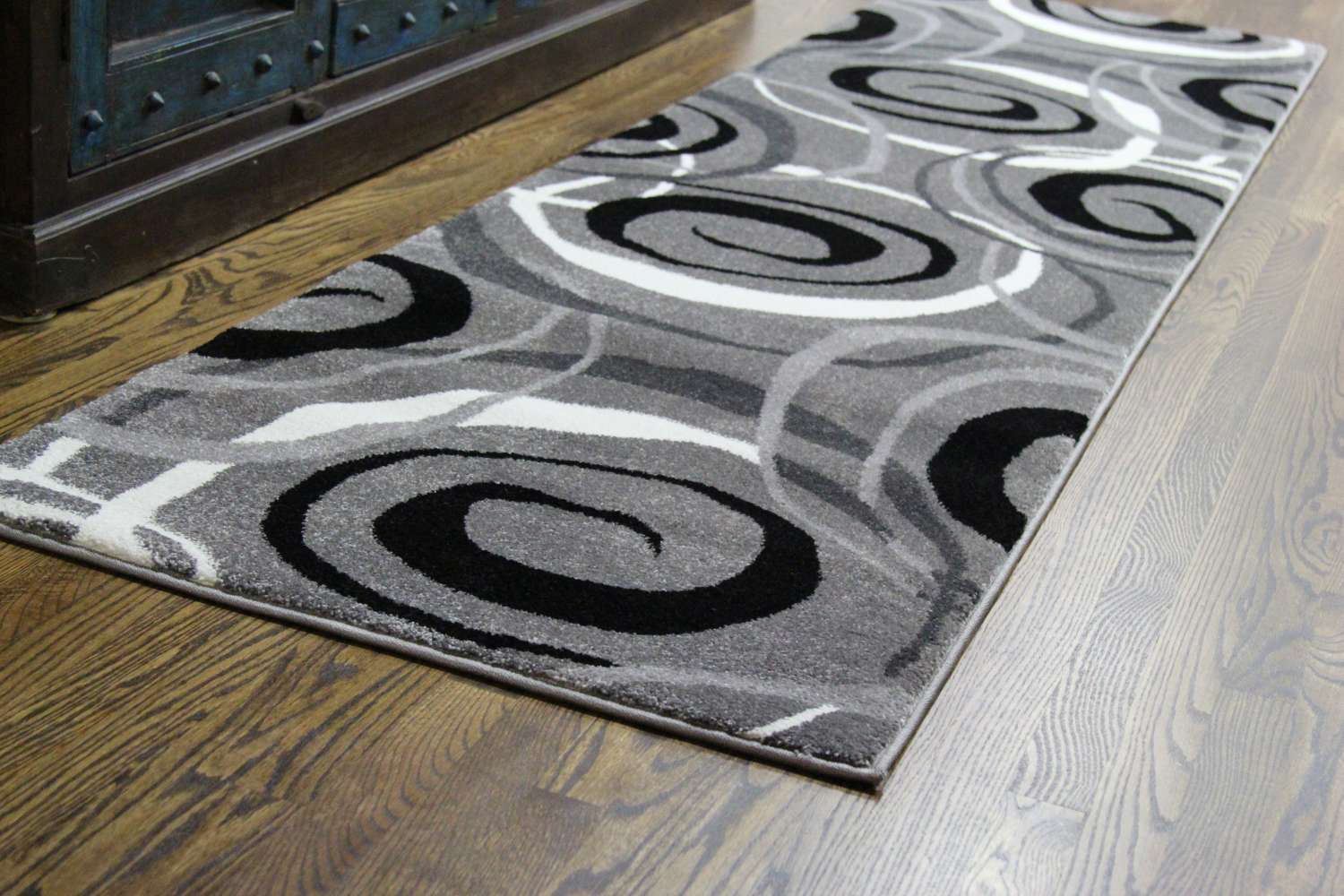 Gray Rug with Circles ChicagoCozy Rugs Chicago