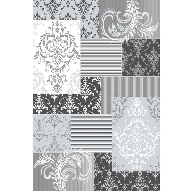 Patchwork-Damask-Rug-Gray