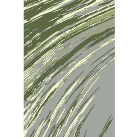 Striated-Stripes-Abstract-Rug-Green