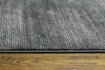 Subtle Striped Gray and Black Rug