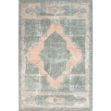Elegant Vintage Medallion Pattern Rug in Soft Pastel Pink Colors for Modern Homes