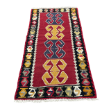 Picture of 2'9" x 5'6" Handwoven Turkish Kilim Rug - Vintage Wool Flatweave | Boho Geometric Area Rug