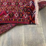 Picture of Hand-Knotted Persian Rug 2x4 - Small Vintage Wool Carpet, Traditional Boho Decor, Red Oriental Area Rug