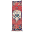 Picture of Handmade Wool  2'3"x6'8" Runner Rug - Vibrant Red and Ivory Medallion Design Hallway Rug