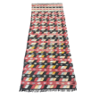 Picture of 2'6"x6'10" Handmade Wool Kilim Rug – Runner with Geometric Multicolor Pattern