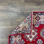 Picture of Handmade 4'2"x6'2" Turkish Red Rug – Traditional Geometric Medallion Pattern, Boho Area Rug