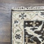 Picture of 2' x 3' Handmade Turkish Wool Rug | Vintage Brown Area Rug | Boho Small Rug