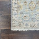 Picture of 1'10" x 3'1" Handmade Turkish Wool Rug - Vintage Floral Area Rug | Soft Blue Boho Rug