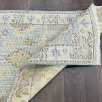 Picture of 1'10" x 3'1" Handmade Turkish Wool Rug - Vintage Floral Area Rug | Soft Blue Boho Rug