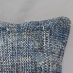 Picture of Blue Pillow 16x16 - Turkish Over-Dyed Decorative Wool Rug Pillow - Hand-Knotted Distressed One-of-Kind Throw Pilowcase