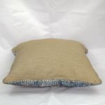 Picture of Rug Blue Pillow 16x16 - Vintage Decorative Accent Wool Turkish Overdyed Hand-Knotted Wool Rug Pillowcase