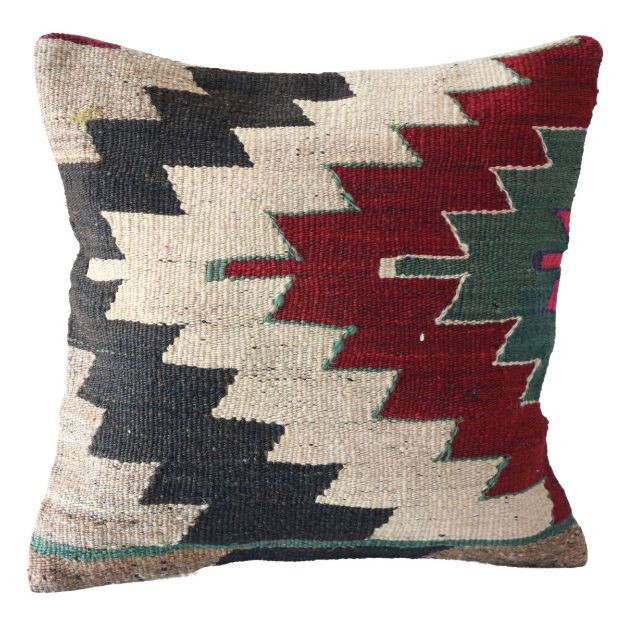 Picture of Kilim Pillow 16x16 - Vintage Decorative Accent Wool Pillow for Couch - Rug Pillow Cover