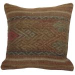 Picture of Rug Kilim Pillow Cover Vintage Handmade Wool Pillowcase | Handmade Pillow Cover | 16x16 Inches