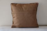 Picture of Bohemian Pastel Brown Kilim Pillow | Handmade Pillow Cover | 16x16 Inches | Decorative Wool Cotton Pillowcase