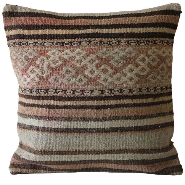 Picture of Handmade Pillow Rug Kilim Wool Pillowcase for Home Decor Vintage | Handmade Pillow Cover | 16x16 Inches