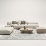 Picture of Sisley Distressed Gray Silver Vintage Medallion Rug
